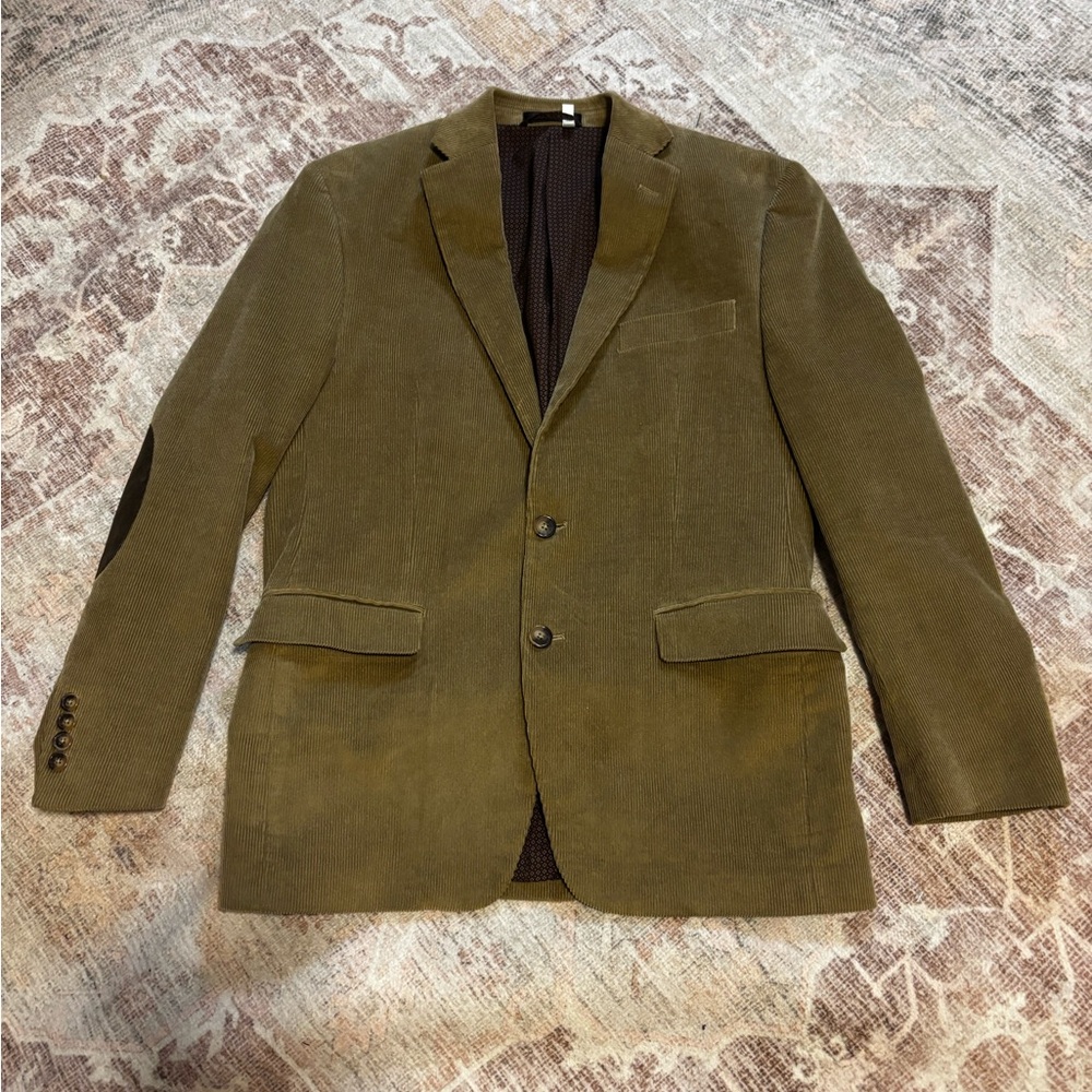 Men's Camel Blazer with Elbow Patches - Picture 3 of 9